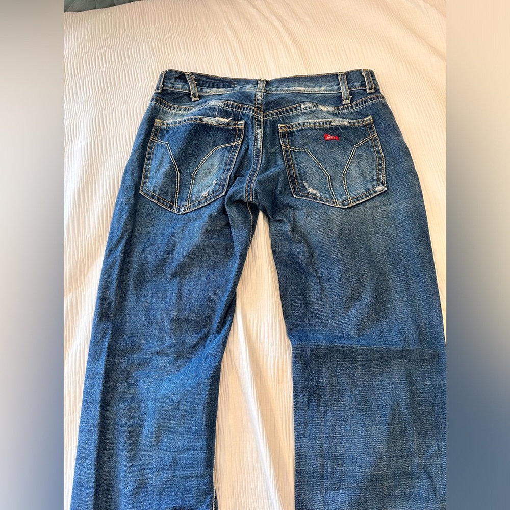 Miss Sixty Low Waist Denim Jeans Flare Dark Blue EUC - Picture 4 of 12